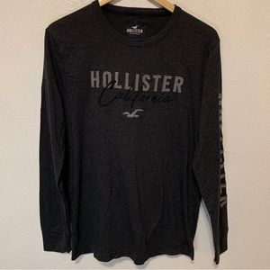Hollister California Embroidered Long sleeve graphic tee Men’s size Medium
